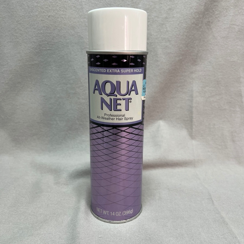 Aqua Net Hair Spray Unscented Extra Super Hold 80s Vintage Aerosol Big Hair 14oz